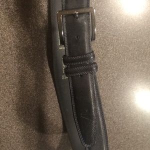 Blue leather belt by Roncato